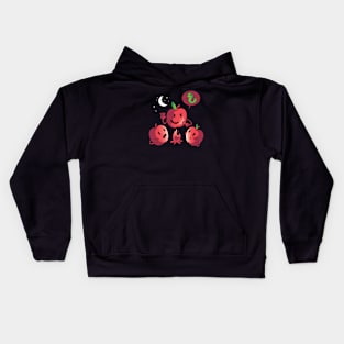 Funny Apples Campfire Scary Story Kids Hoodie